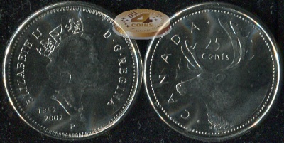 Канада. 25 центов. 2002 (Unc)
