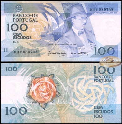 Португалия. 100 эскудо (Unc) 1988