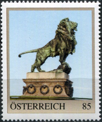 Австрия. 2021. Статуя льва. Мост Шемерля (Почтовая марка. MNH OG)