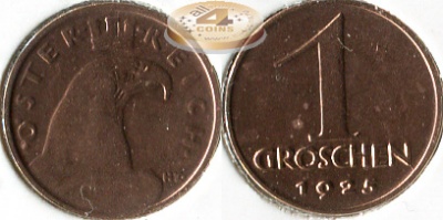 Австрия. 1 грошен. 1925 (Unc)