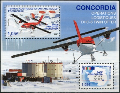 ФЮАТ. 2020. Исследовательская станция Конкордия (Почтовый блок. MNH OG)