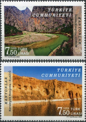 Турция. 2022. Каньоны Турции (Серия Почтовых марок. MNH OG)