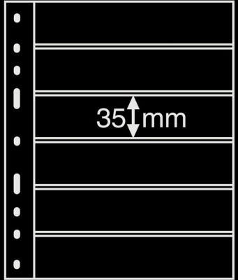 Черный лист Optima на 6 ячеек (S). [1 шт] (Leuchtturm)