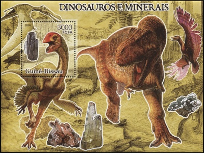 Гвинея-Биссау. 2005. Динозавры и Минералы (Блок. MNH OG)