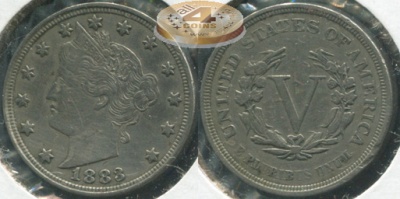 США. 5 центов. 1883 (XF)