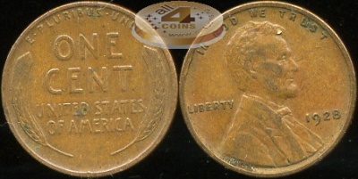 США. 1 цент. 1928 (XF)