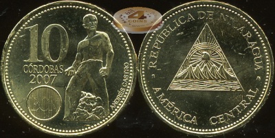 Никарагуа. 10 кордоб. 2007 (Unc)