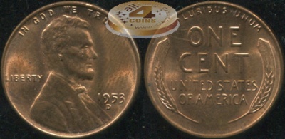 США. 1 цент. 1953.D (Unc)