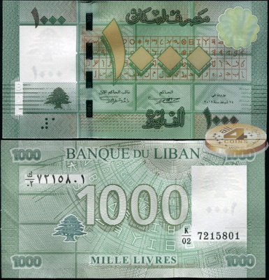 Ливан. 1000 ливров (Unc) 2011
