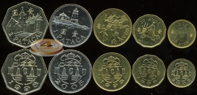 Макао. Набор №2 (5 монет) 1993-2005