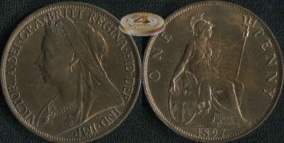 Великобритания. 1 пенни. 1897 (Unc)