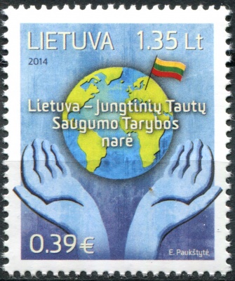 Литва. 2014. Выборы Литвы в Совет Безопасности ООН (Почтовая марка. MNH OG)