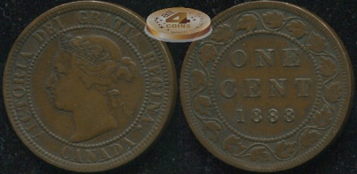 Канада. 1 цент. 1888 (aXF)
