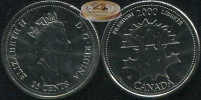 Канада. 25 центов. 2000 (Unc)