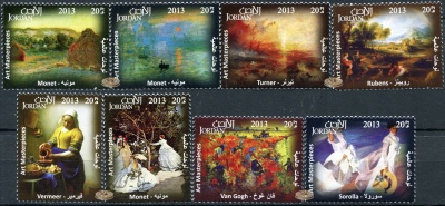 Иордания. 2013. Всемирные шедевры живописи (Серия. MNH OG)