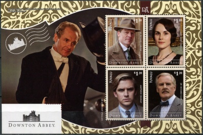 Тувалу. 2014. Британский телесериал "Аббатство Даунтон" (Малый лист. MNH OG)