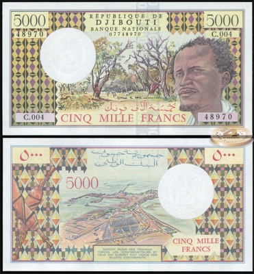 Джибути. 5000 франков (Unc) 1991