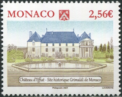 Монако. 2021. Замок Эффиат (18 в.) (Почтовая марка. MNH OG)
