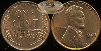 США. 1 цент. 1948 (Unc)