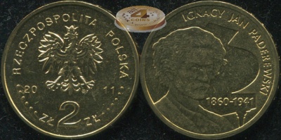 Польша. 2 злотых. 2011 (Unc)