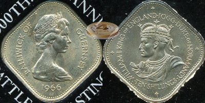 Гернси. 10 шиллингов. 1966 (Unc)