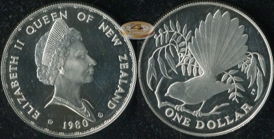 Новая Зеландия. 1 доллар. 1980 (Proof. Серебро)
