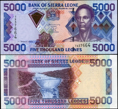 Сьерра Леоне. 5000 леоне (Unc) 2003