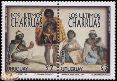 Уругвай. 1999. Последние индейцы Чарруа (Сцепка. MNH OG)