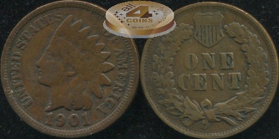 США. 1 цент. 1901 (VF)