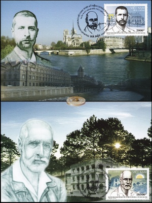 Вьетнам. 2013. 150 лет со дня рождения А. Йерсена [1863-1943],бактериолога (Серия картмаксимумов. M)