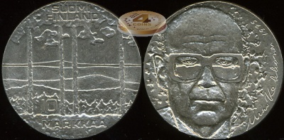 Финляндия. 10 марок. 1975 (Unc. Серебро)