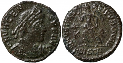 Римская Империя. Валент II. AE3. XF бронза. 364-378