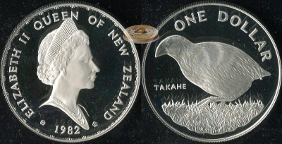 Новая Зеландия. 1 доллар. 1982 (Proof. Серебро)