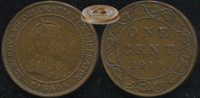 Канада. 1 цент. 1910 (VF)
