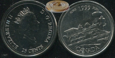 Канада. 25 центов. 1999 (Unc)