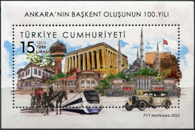 Турция. 2023. 100-летие провозглашения Анкары столицей (Почтовый блок. MNH OG)