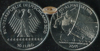 Германия. 10 евро. 2010 (Proof. Серебро)