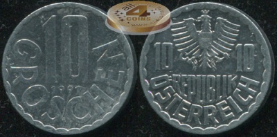 Австрия. 10 грошенов. 1991 (Unc)