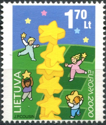 Литва. 2000. Звёздная башня (Почтовая марка. MNH OG)