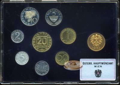 Австрия. Официальный набор (8 монет) 1987
