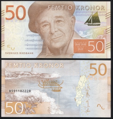 Швеция. 50 крон (Unc) 2015