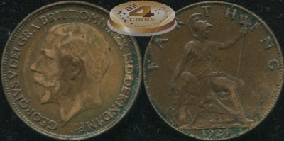 Великобритания. 1 фартинг. 1924. (XF+/aUnc)