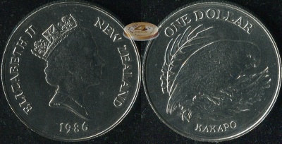 Новая Зеландия. 1 доллар. 1986 (Unc)