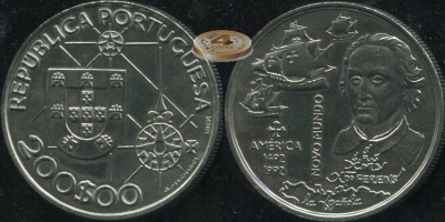 Португалия. 200 эскудо. 1992 (Unc)