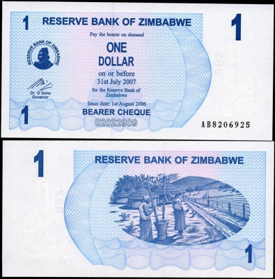 Зимбабве. 1 доллар (Unc) 2006