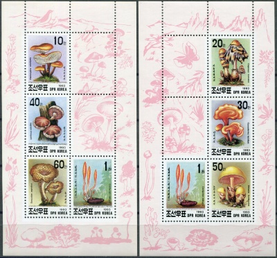 КНДР. 1993. Грибы (Серия Почтовых марок. MNH OG)
