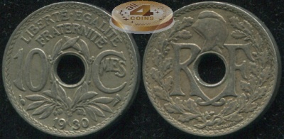 Франция. 10 сантимов. 1930 (VF)