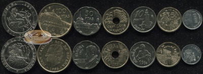 Испания. Набор №6 (7 монет) 1993-98