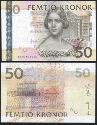 Швеция Банкнота 50 крон (201)1 Unc Бумага Кат# P.64c