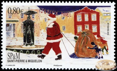 Сен-Пьер и Микелон. 2015. Рождество 2015 (Почтовая марка. MNH OG)